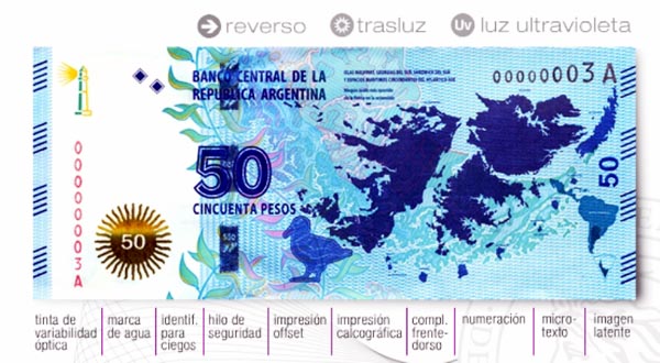 Informa acerca de la puesta en circulacin del nuevo billete de 50 pesos