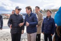 El gobernador Melella recorri� junto al Embajador de China y su comitiva la obra de la nueva usina en Ushuaia