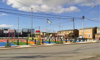Melella firm para iniciar la construccin de la nueva plaza del barrio INTEVU