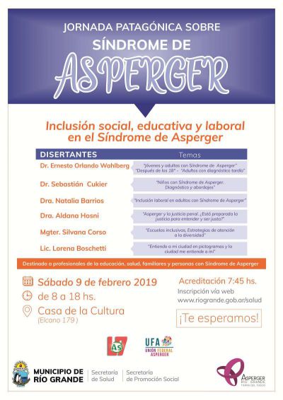 Estn abiertas las inscripciones va web para la Jornada Patagnica de Asperger