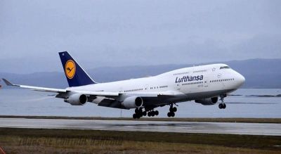 Jumbo de Lufthansa aterriz en Ushuaia